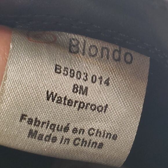 Blondo Victory Black Suede Ankle Boots Waterproof Side Zip Women's Size 8 - Picture 12 of 12